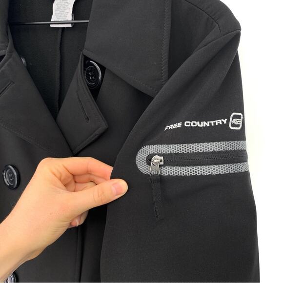 FREE COUNTRY Softshell Parka Coat Black L - Picture 3 of 13